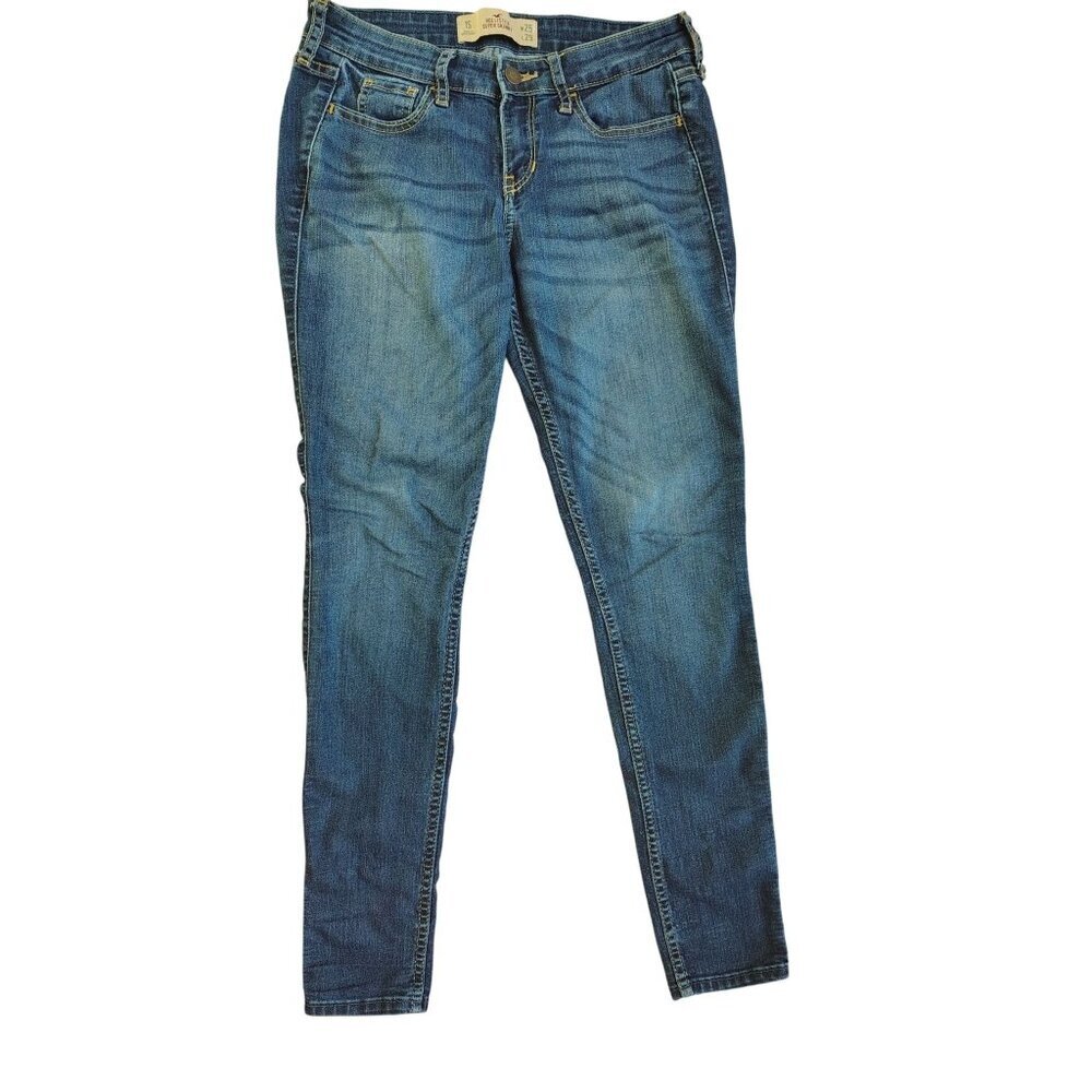 Hollister Womens Super Skinny Jeans Size 1S W25 L29 Blue Denim